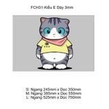  Tranh Fomex EPeBen dán tường nổi 3d Mèo Đáng iu trang trí Phòng Trà,Nhà Hàng,Quán Nước 
