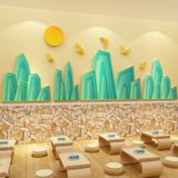  Tranh Fomex EPeBen dán tường nổi 3d Phong cảnh thiên nhiên  trang trí Nhà Hàng,Quán Ăn 