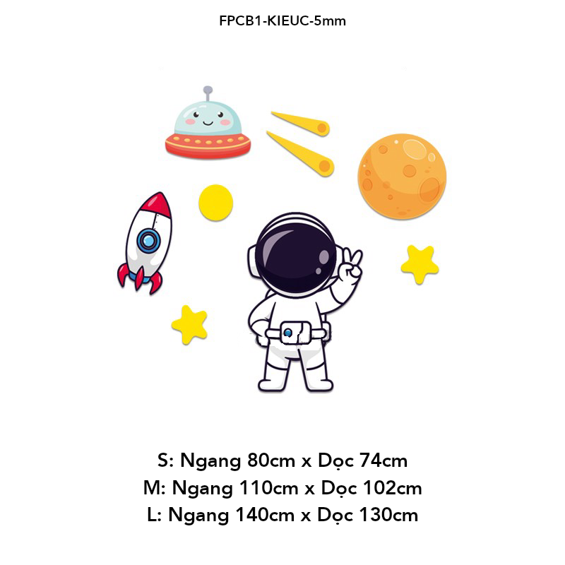  Tranh Fomex EPeBen dán tường nổi 3d Hình Những Phi Hành Gia Mơ Mộng decor trang trí Phòng cho bé, Phòng ngủ, Mẫu giáo 