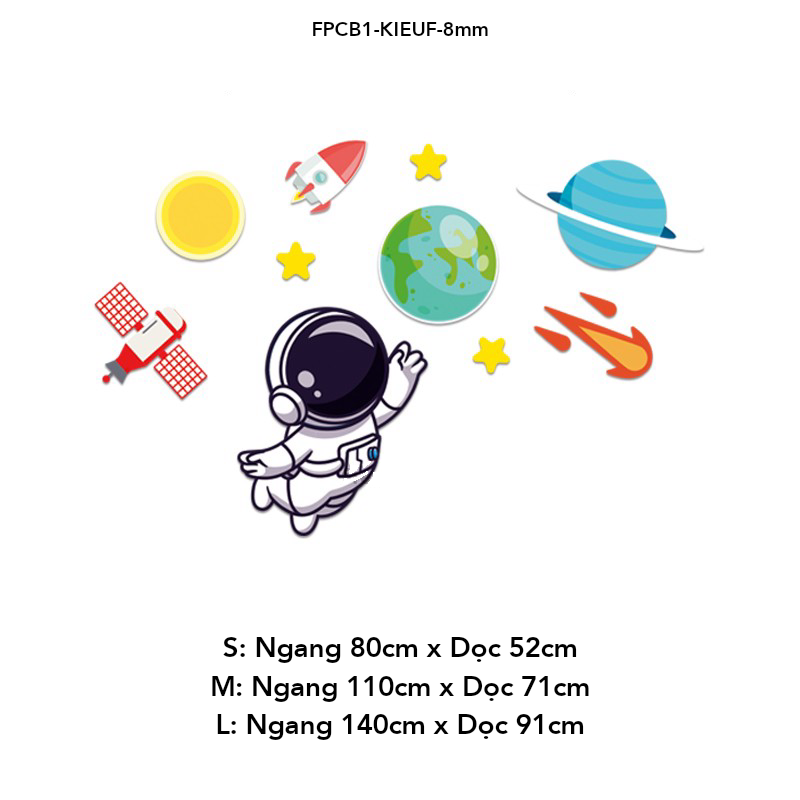  Tranh Fomex EPeBen dán tường nổi 3d Hình Những Phi Hành Gia Mơ Mộng decor trang trí Phòng cho bé, Phòng ngủ, Mẫu giáo 