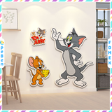  Tranh Fomex EPeBen dán tường nổi 3d Tom và Jerry Trang Trí Phòng Trẻ Cho Bé, Mầm non, Mẫu Giáo 