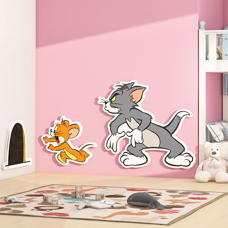  Tranh Fomex EPeBen dán tường nổi 3d Tom và Jerry Trang Trí Phòng Trẻ Cho Bé, Mầm non, Mẫu Giáo 