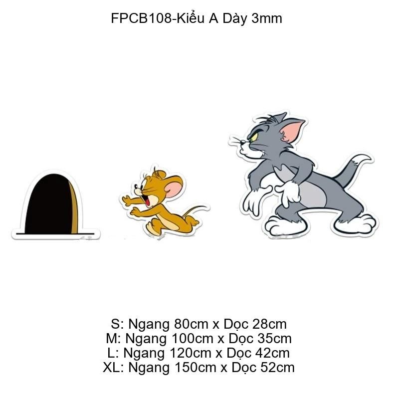  Tranh Fomex EPeBen dán tường nổi 3d Tom và Jerry Trang Trí Phòng Trẻ Cho Bé, Mầm non, Mẫu Giáo 