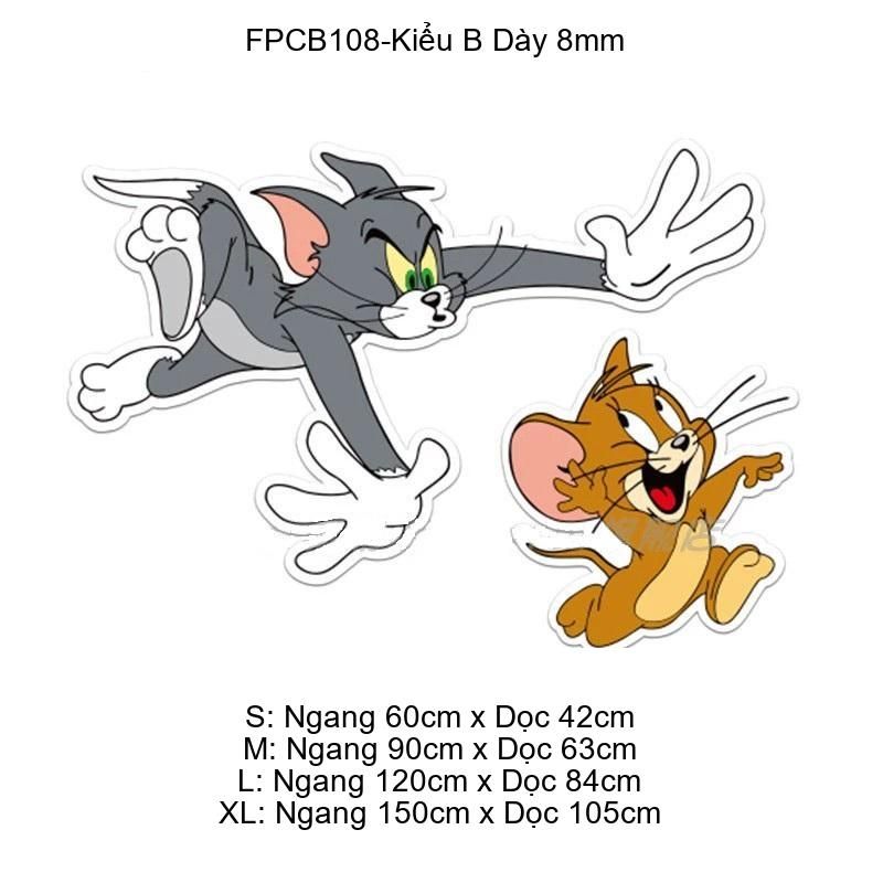  Tranh Fomex EPeBen dán tường nổi 3d Tom và Jerry Trang Trí Phòng Trẻ Cho Bé, Mầm non, Mẫu Giáo 