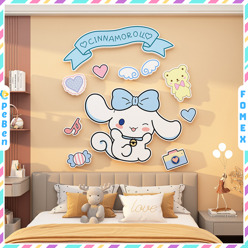  Tranh Fomex EPeBen dán tường nổi 3d Sanrio hoạt hình trang trí Phòng cho bé, Mẫu giáo 
