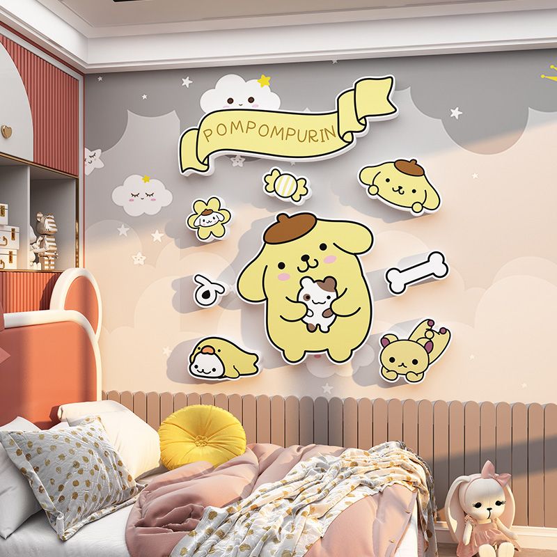  Tranh Fomex EPeBen dán tường nổi 3d Sanrio hoạt hình trang trí Phòng cho bé, Mẫu giáo 