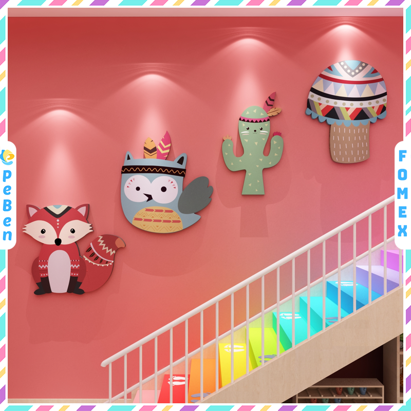  Tranh  Fomex  EPeBen dán tường nổi 3d Cáo Cổ Diển trang trí Phòng cho bé, Phòng ngủ, Mẫu giáo 