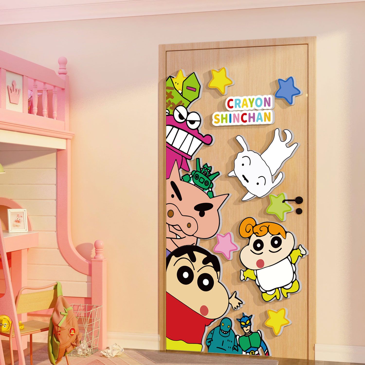 Tranh Fomex EPeBen dán tường nổi 3d Shin cậu bé bút chì trang trí Phòng cho bé, Phòng ngủ, Mẫu giáo 