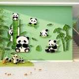  Tranh Fomex EPeBen dán tường nổi 3d Bầy Gấu Trúc trang trí Phòng cho bé, Phòng ngủ, Mẫu giáo 