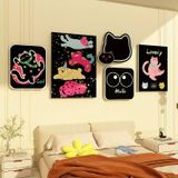  Tranh Fomex EPeBen dán tường nổi 3d  Black Cat  trang trí Phòng cho bé, Phòng ngủ, Mẫu giáo 