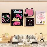  Tranh Fomex EPeBen dán tường nổi 3d  Black Cat  trang trí Phòng cho bé, Phòng ngủ, Mẫu giáo 