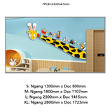  Tranh Fomex EPeBen dán tường nổi 3d Hình Hươu cao cổ và các bạn decor trang trí Phòng cho bé, Phòng khách, Mẫu giáo 