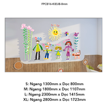  Tranh Fomex EPeBen dán tường nổi 3d Hình Hươu cao cổ và các bạn decor trang trí Phòng cho bé, Phòng khách, Mẫu giáo 