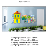  Tranh Fomex EPeBen dán tường nổi 3d Hình Hươu cao cổ và các bạn decor trang trí Phòng cho bé, Phòng khách, Mẫu giáo 