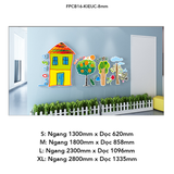  Tranh Fomex EPeBen dán tường nổi 3d Hình Hươu cao cổ và các bạn decor trang trí Phòng cho bé, Phòng khách, Mẫu giáo 