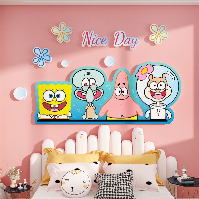  Tranh Fomex EPeBen dán tường nổi 3d Hình SpongeBob SquarePants Decor Trang Trí Phòng Trẻ Cho Bé, Mầm non, Mẫu Giáo 