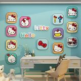 Tranh Fomex EPeBen dán tường nổi 3d Hình Hello Kitty Decor Trang Trí Phòng Trẻ Cho Bé, Mầm non, Mẫu Giáo 