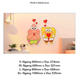  Tranh Fomex EPeBen dán tường nổi 3d Hình Bọt Biển Tinh Nghịch decor trang trí Phòng cho ngủ bé, Phòng khách, Mẫu giáo 