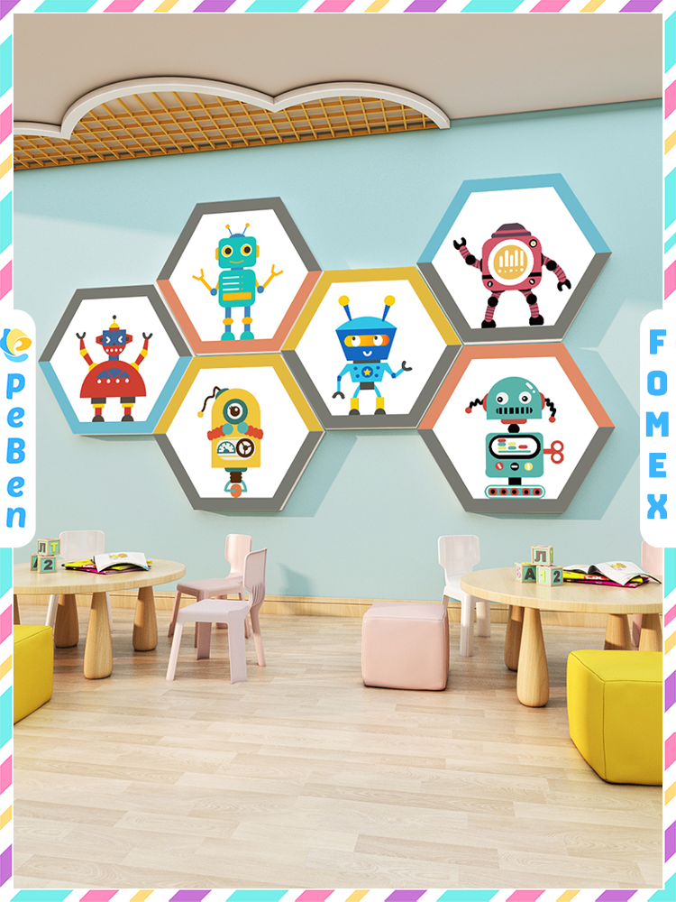  Tranh Fomex EPeBen dán tường nổi 3d Robot trang trí Phòng Cho Bé,Phòng Ngủ,Mầm Non 