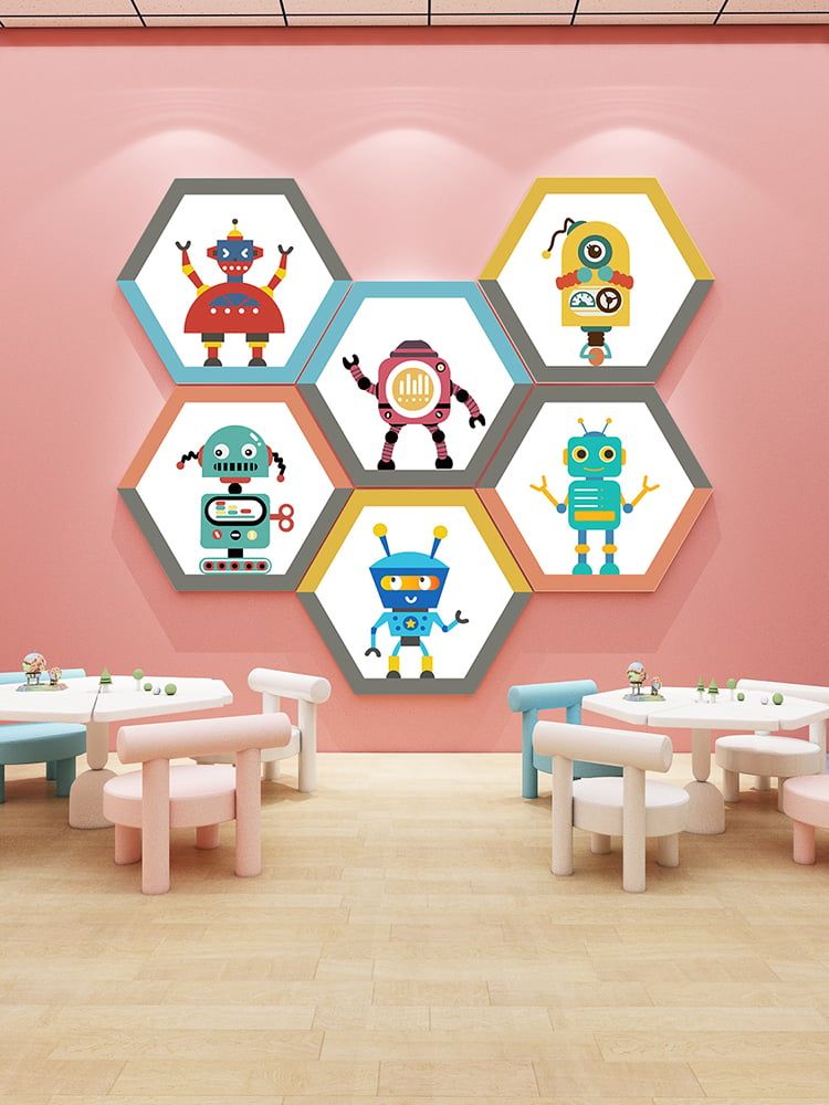  Tranh Fomex EPeBen dán tường nổi 3d Robot trang trí Phòng Cho Bé,Phòng Ngủ,Mầm Non 