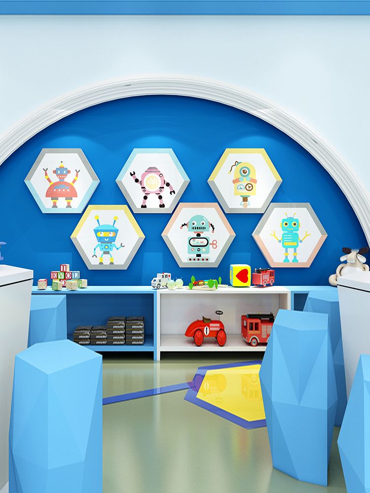 Tranh Fomex EPeBen dán tường nổi 3d Robot trang trí Phòng Cho Bé,Phòng Ngủ,Mầm Non 