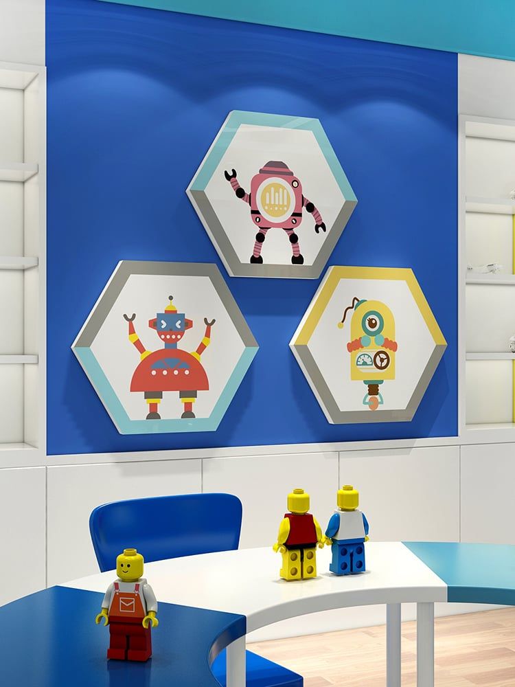  Tranh Fomex EPeBen dán tường nổi 3d Robot trang trí Phòng Cho Bé,Phòng Ngủ,Mầm Non 