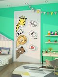 Tranh Fomex EPeBen dán tường nổi 3d Nhân Vật Hoạt Hình trang trí Phòng cho bé, Mẫu giáo,Cửa Dọc 