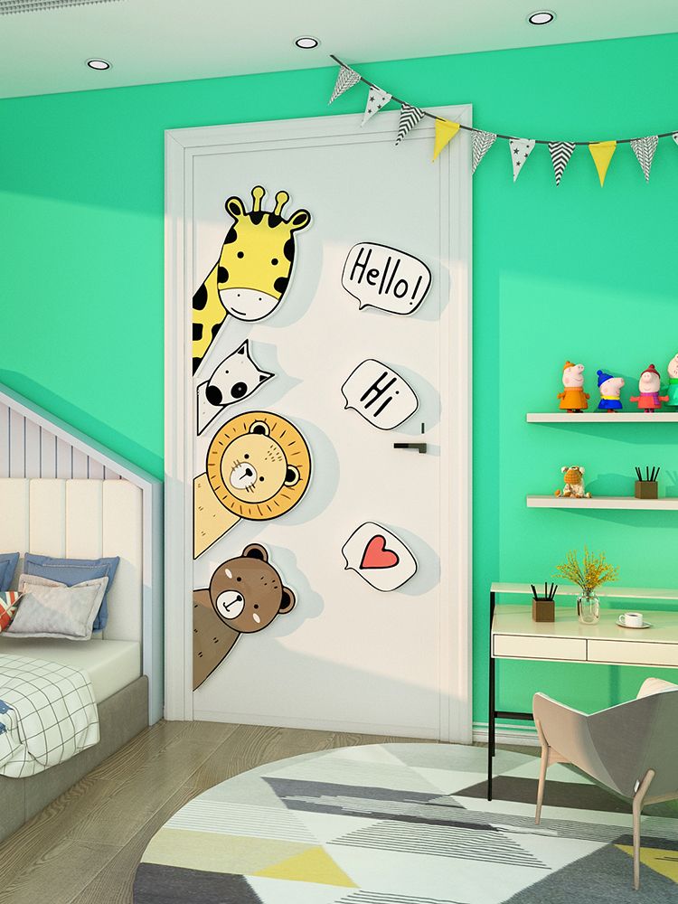  Tranh Fomex EPeBen dán tường nổi 3d Nhân Vật Hoạt Hình trang trí Phòng cho bé, Mẫu giáo,Cửa Dọc 