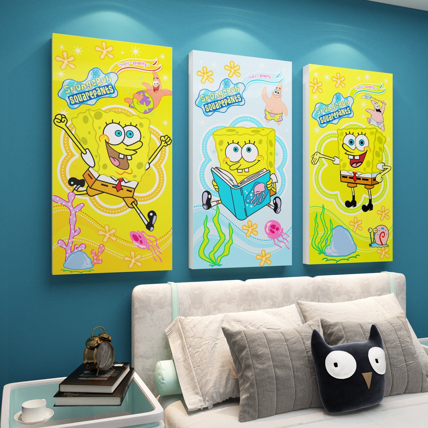  Tranh Fomex EPeBen dán tường nổi 3d Spongebob đại dương  trang trí Phòng cho bé, Phòng ngủ, Mẫu giáo 