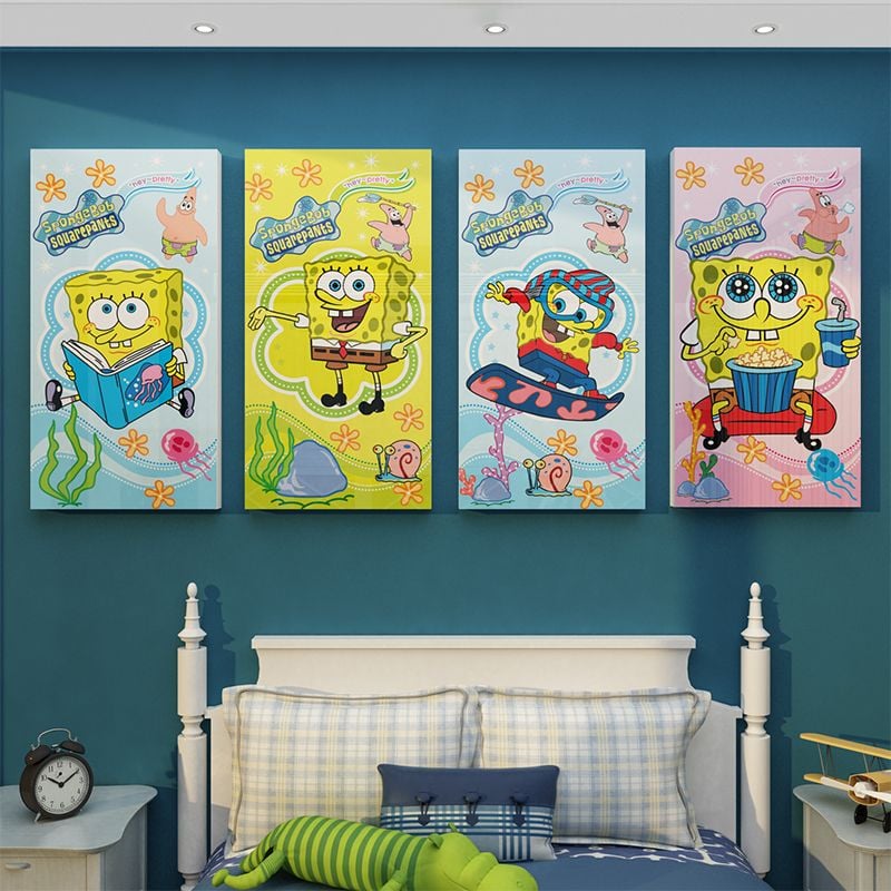  Tranh Fomex EPeBen dán tường nổi 3d Spongebob đại dương  trang trí Phòng cho bé, Phòng ngủ, Mẫu giáo 