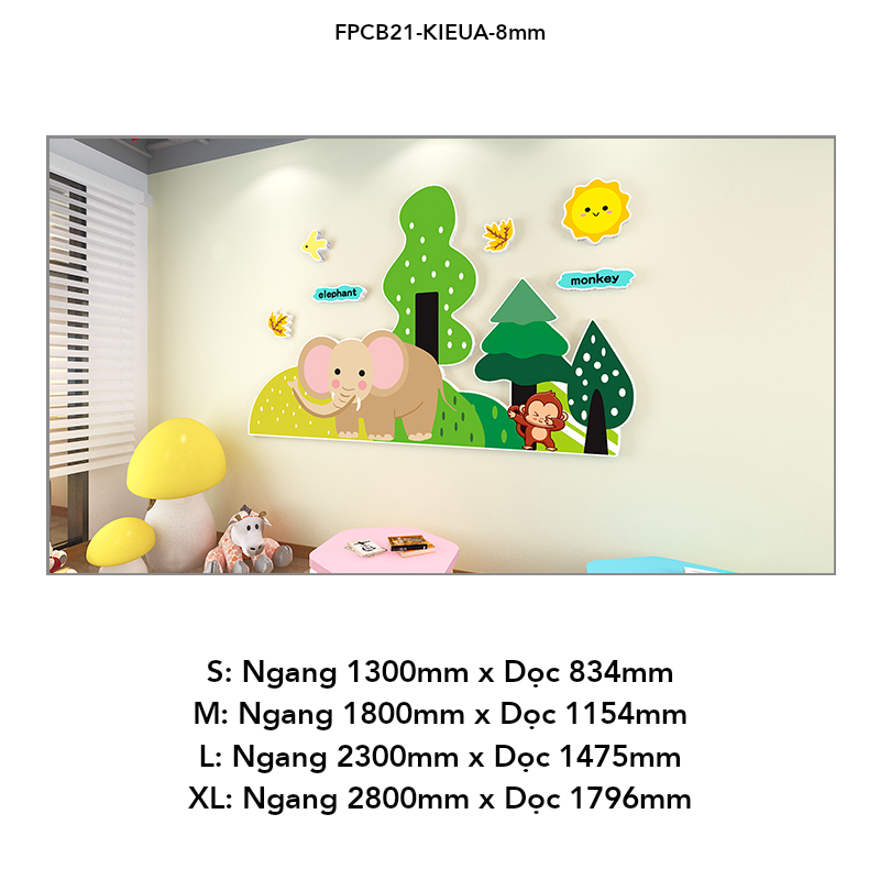  Tranh Fomex EPeBen dán tường nổi 3d Hình Thiên nhiên hòa hợp decor trang trí Phòng ngủ cho bé, Phòng khách, Mẫu giáo 