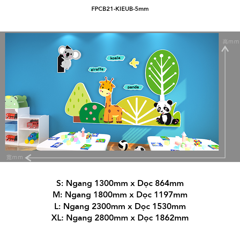  Tranh Fomex EPeBen dán tường nổi 3d Hình Thiên nhiên hòa hợp decor trang trí Phòng ngủ cho bé, Phòng khách, Mẫu giáo 