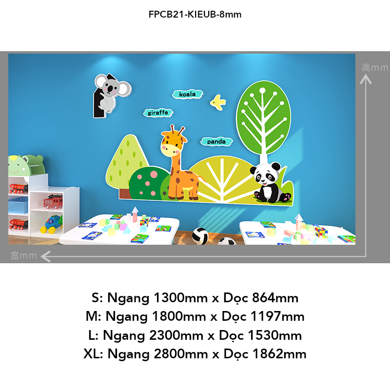  Tranh Fomex EPeBen dán tường nổi 3d Hình Thiên nhiên hòa hợp decor trang trí Phòng ngủ cho bé, Phòng khách, Mẫu giáo 