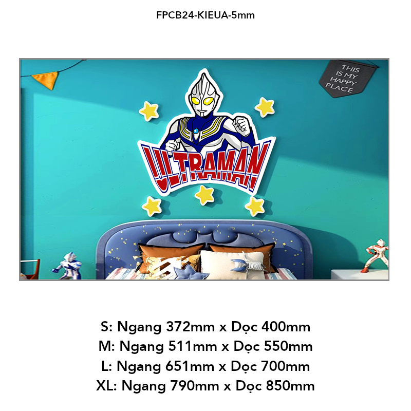  Tranh Fomex EPeBen dán tường nổi 3d Hình Ultraman decor trang trí Phòng cho bé, Phòng ngủ, Phòng khách, Mẫu giáo 