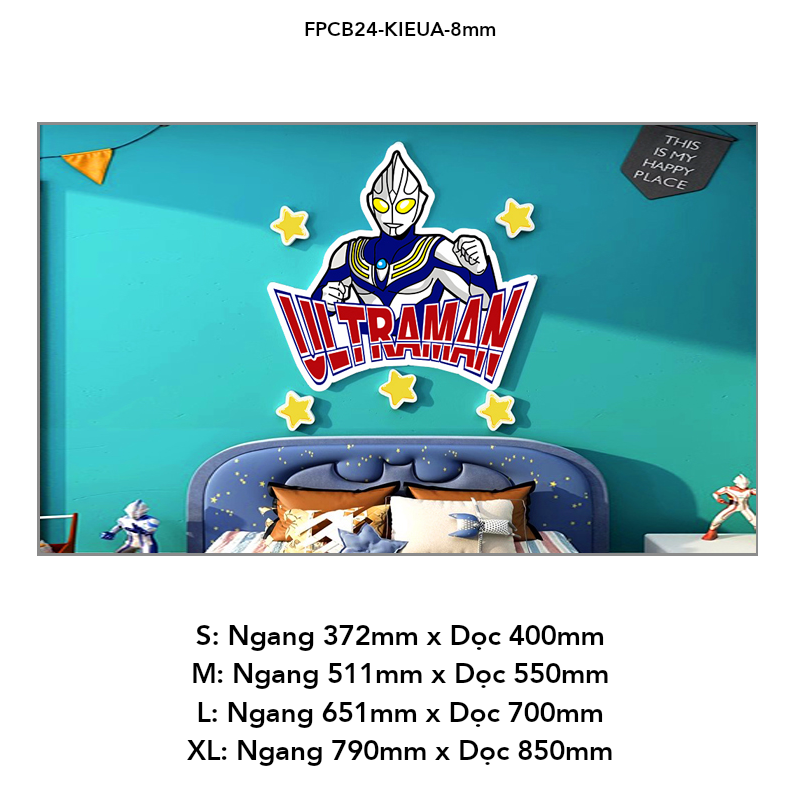  Tranh Fomex EPeBen dán tường nổi 3d Hình Ultraman decor trang trí Phòng cho bé, Phòng ngủ, Phòng khách, Mẫu giáo 