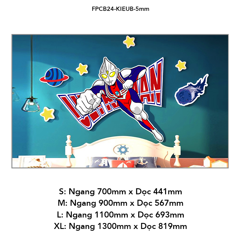  Tranh Fomex EPeBen dán tường nổi 3d Hình Ultraman decor trang trí Phòng cho bé, Phòng ngủ, Phòng khách, Mẫu giáo 