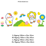  Tranh Fomex EPeBen dán tường nổi 3d Hình Những Chú Vịt Vui Vẻ decor trang trí Phòng cho bé, Phòng ngủ, Mẫu giáo 