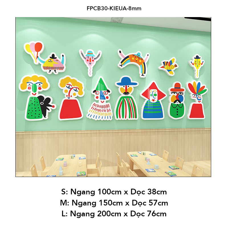  Tranh Fomex EPeBen dán tường nổi 3d Hình Nghệ thuật rực rỡ decor trang trí Phòng cho bé, Phòng ngủ, Mẫu giáo 