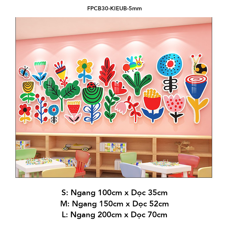  Tranh Fomex EPeBen dán tường nổi 3d Hình Nghệ thuật rực rỡ decor trang trí Phòng cho bé, Phòng ngủ, Mẫu giáo 