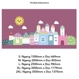  Tranh Fomex EPeBen dán tường nổi 3d Hình Thành phố mộng mơ decor trang trí Phòng cho bé, Phòng ngủ, Mầm Non, Phòng Khách 