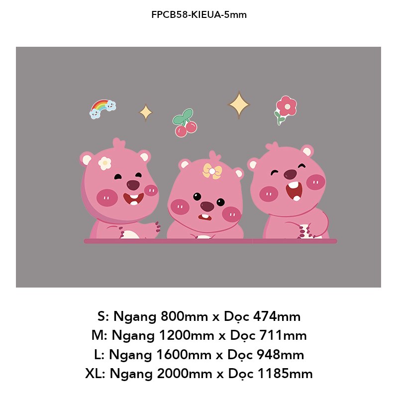  Tranh Fomex EPeBen dán tường nổi 3d Hình Ba Chú Gấu Hồng decor trang trí Phòng cho bé, Phòng ngủ, Phòng khách, Mẫu giáo 