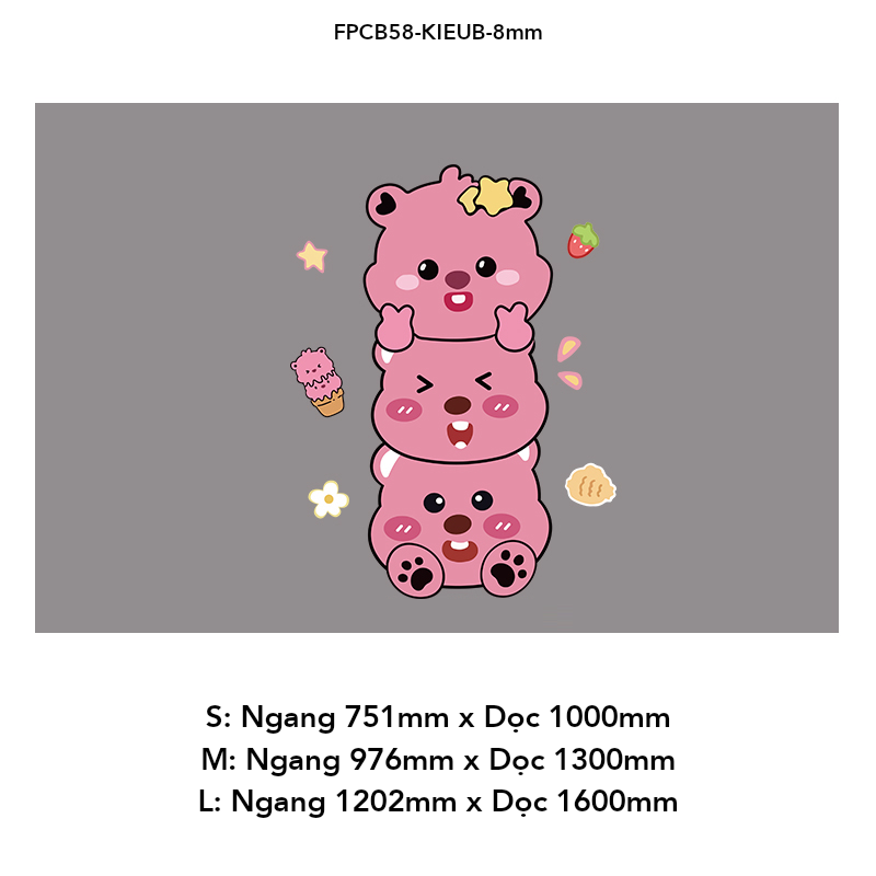  Tranh Fomex EPeBen dán tường nổi 3d Hình Ba Chú Gấu Hồng decor trang trí Phòng cho bé, Phòng ngủ, Phòng khách, Mẫu giáo 