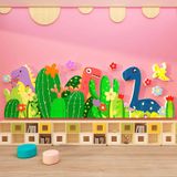  Tranh Fomex EPeBen dán tường nổi 3d  Khủng long Xương rồng  trang trí Phòng cho bé, Phòng ngủ, Mẫu giáo 