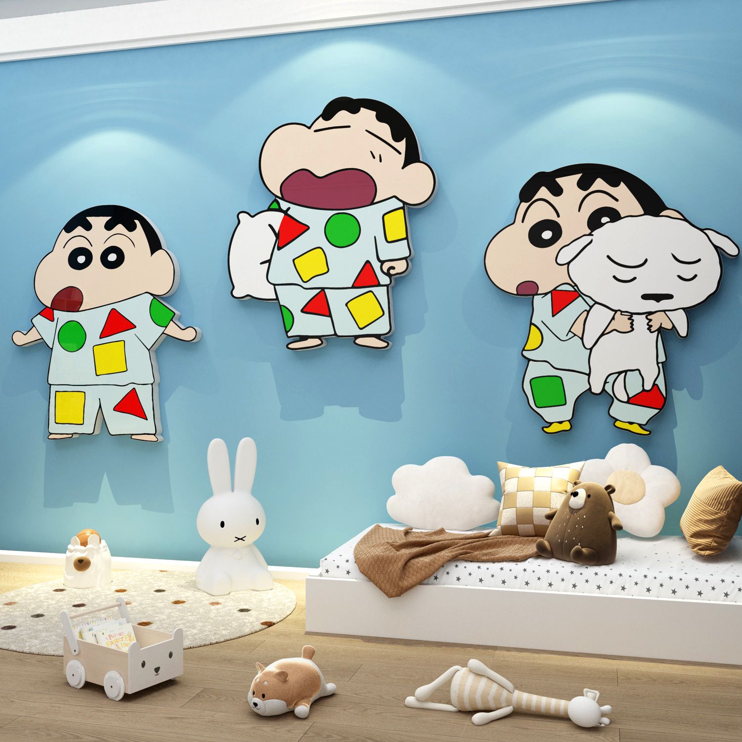  Tranh Fomex EPeBen dán tường nổi 3d bút chì Shin-chan trang trí Phòng cho bé, Phòng ngủ, Mẫu giáo 