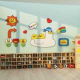  Tranh Fomex EPeBen dán tường nổi 3d Đàn Vịt Đáng yêu  trang trí PhòngTắm,Phòng Ngủ 
