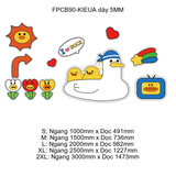  Tranh Fomex EPeBen dán tường nổi 3d Đàn Vịt Đáng yêu  trang trí PhòngTắm,Phòng Ngủ 