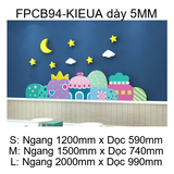  Tranh Fomex EPeBen dán tường nổi 3d Thành Phố Nhỏ trang trí Phòng cho bé, Phòng ngủ, Mẫu giáo 