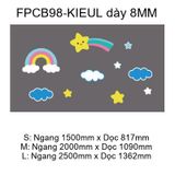  Tranh Fomex EPeBen dán tường nổi 3d Đám Mây Và Cầu Vồng Trang Trí Phòng Trẻ Cho Bé, Mầm non, Mẫu Giáo 