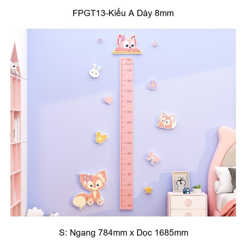  Tranh Fomex EPeBen dán tường nổi 3d Thước Đo Chiều Cao trang trí Phòng cho bé, Phòng ngủ, Mẫu giáo 