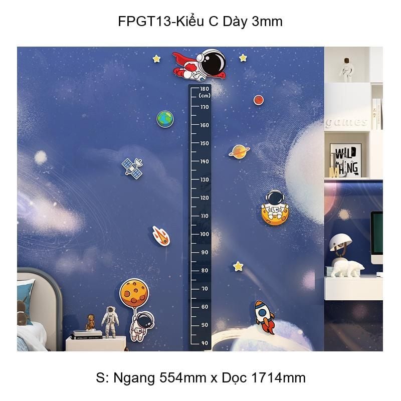  Tranh Fomex EPeBen dán tường nổi 3d Thước Đo Chiều Cao trang trí Phòng cho bé, Phòng ngủ, Mẫu giáo 
